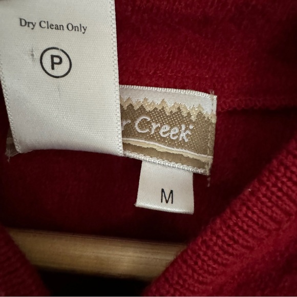 Vintage Coldwater Creek Red Wool Winter Christmas  Cardigan Sweater Size Medium - Picture 5 of 10